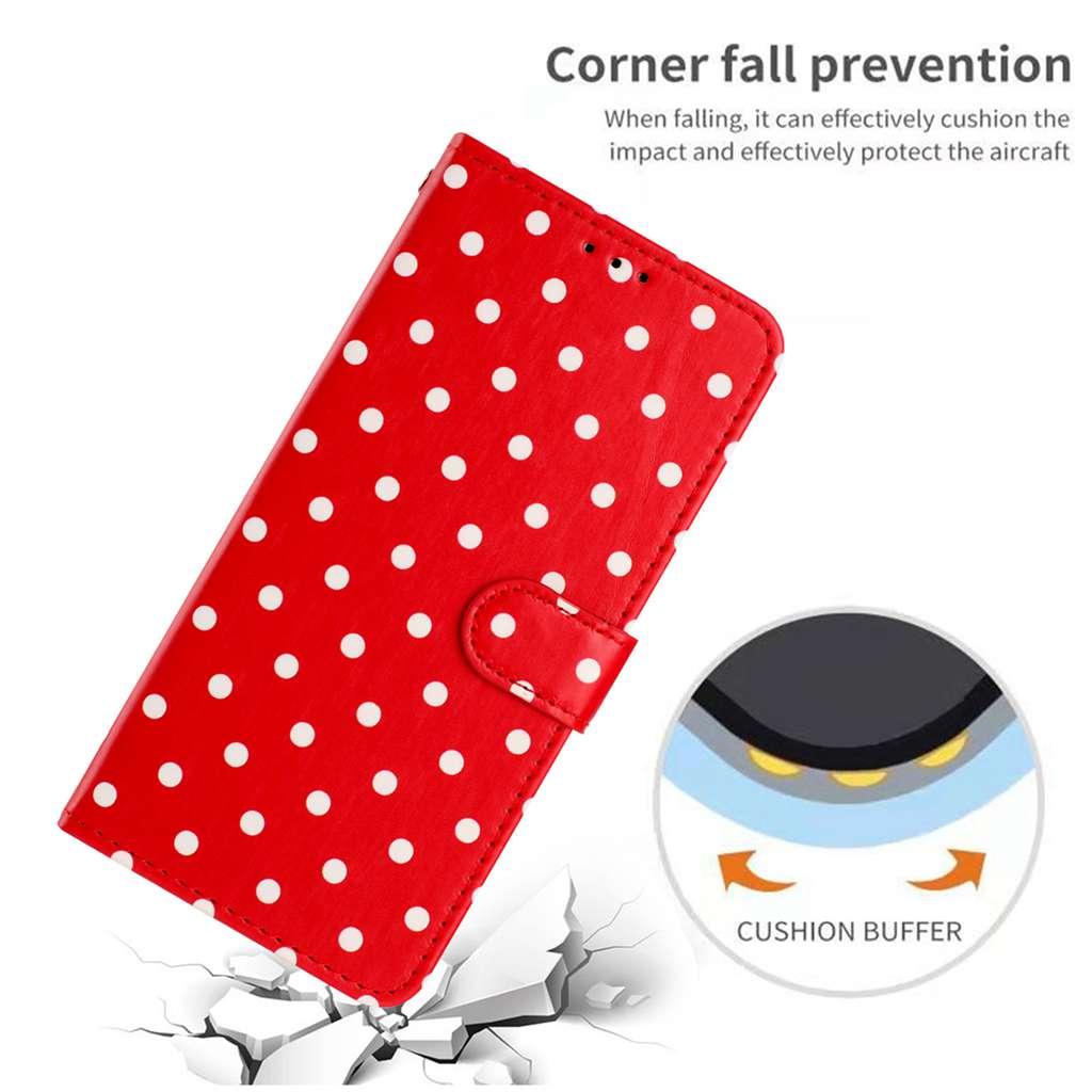 For Redmi K90 Pro Max / Poco F8 Ultra Small Dots Pattern Vegan Leather Phone Case(Red)
