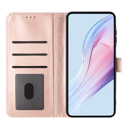 For Redmi K90 Pro Max / Poco F8 Ultra Small Dots Pattern Vegan Leather Phone Case(Pink)
