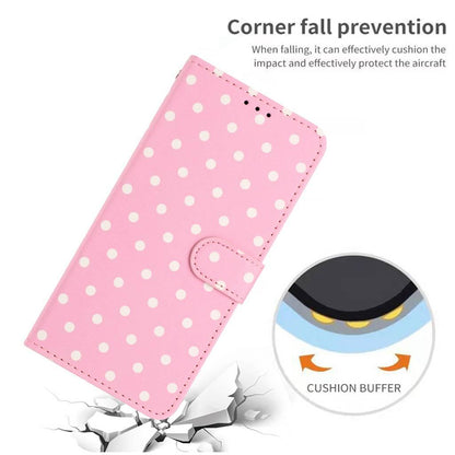 For Redmi K90 Pro Max / Poco F8 Ultra Small Dots Pattern Vegan Leather Phone Case(Pink)