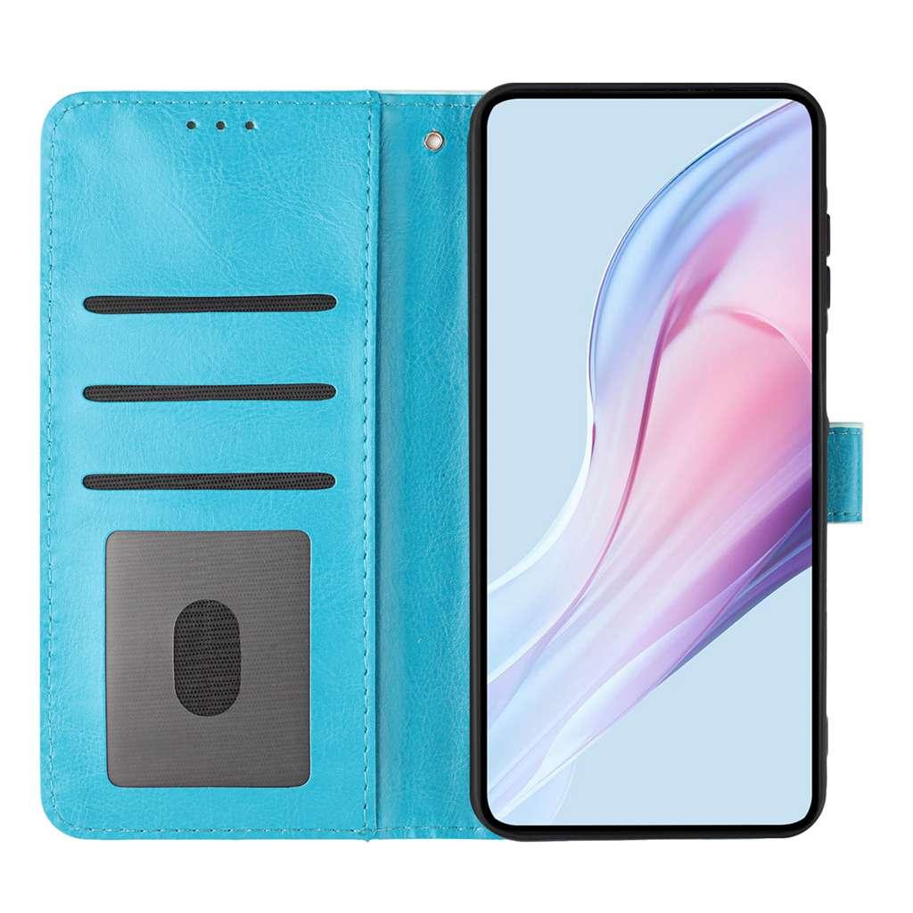 For Redmi K90 Pro Max / Poco F8 Ultra Small Dots Pattern Vegan Leather Phone Case(Light Blue)