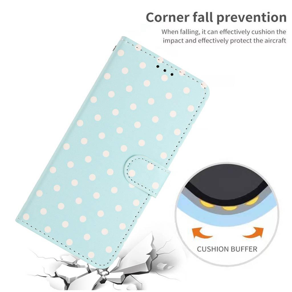 For Redmi K90 Pro Max / Poco F8 Ultra Small Dots Pattern Vegan Leather Phone Case(Light Blue)