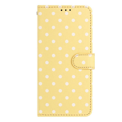 For Redmi K90 Pro Max / Poco F8 Ultra Small Dots Pattern Vegan Leather Phone Case(Yellow)