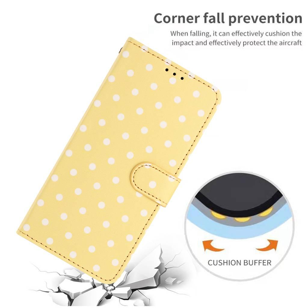 For Redmi K90 Pro Max / Poco F8 Ultra Small Dots Pattern Vegan Leather Phone Case(Yellow)