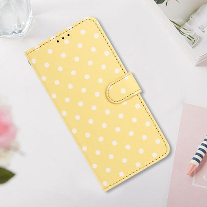 For Redmi K90 Pro Max / Poco F8 Ultra Small Dots Pattern Vegan Leather Phone Case(Yellow)