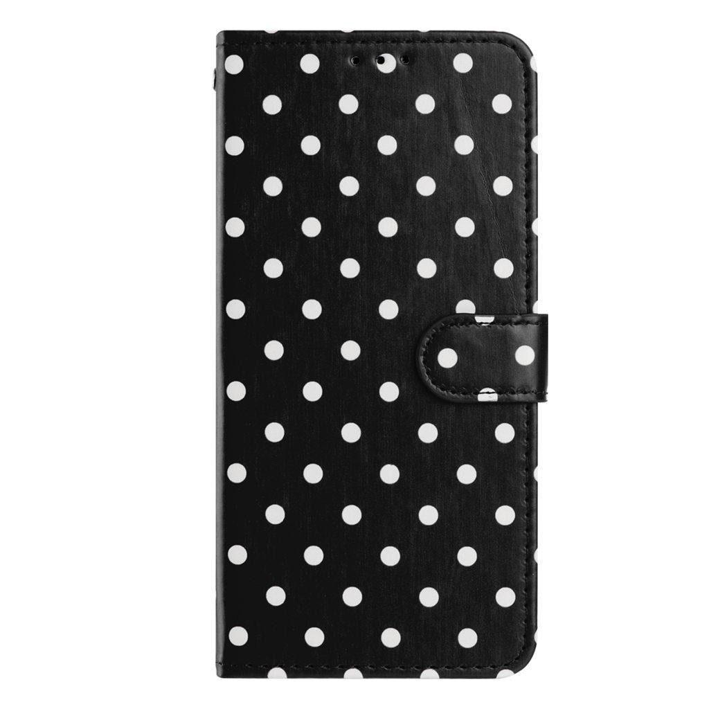 For Redmi K90 Pro Max / Poco F8 Ultra Small Dots Pattern Vegan Leather Phone Case(Black)