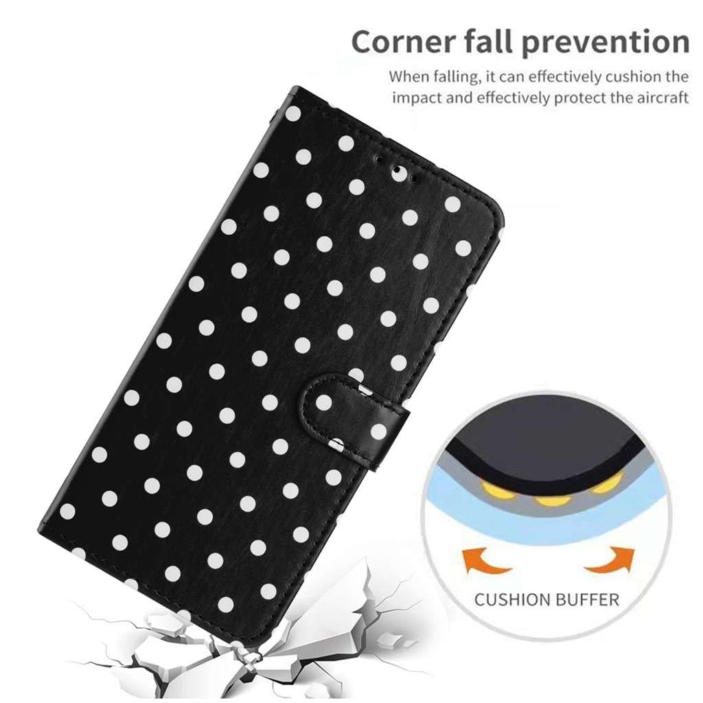 For Redmi K90 Pro Max / Poco F8 Ultra Small Dots Pattern Vegan Leather Phone Case(Black)