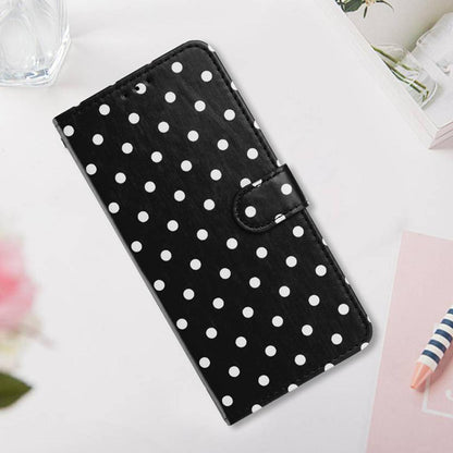 For Redmi K90 Pro Max / Poco F8 Ultra Small Dots Pattern Vegan Leather Phone Case(Black)