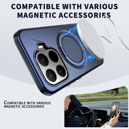 For Xiaomi 17T Pro 5G Metal Rotation Holder MagSafe TPU Hybrid PC Phone Case(Navy Blue)