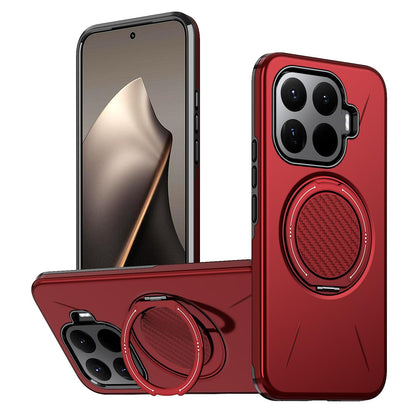 For Xiaomi 17T 5G Metal Rotation Holder MagSafe TPU Hybrid PC Phone Case(Red)