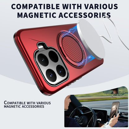 For Xiaomi 17T 5G Metal Rotation Holder MagSafe TPU Hybrid PC Phone Case(Red)