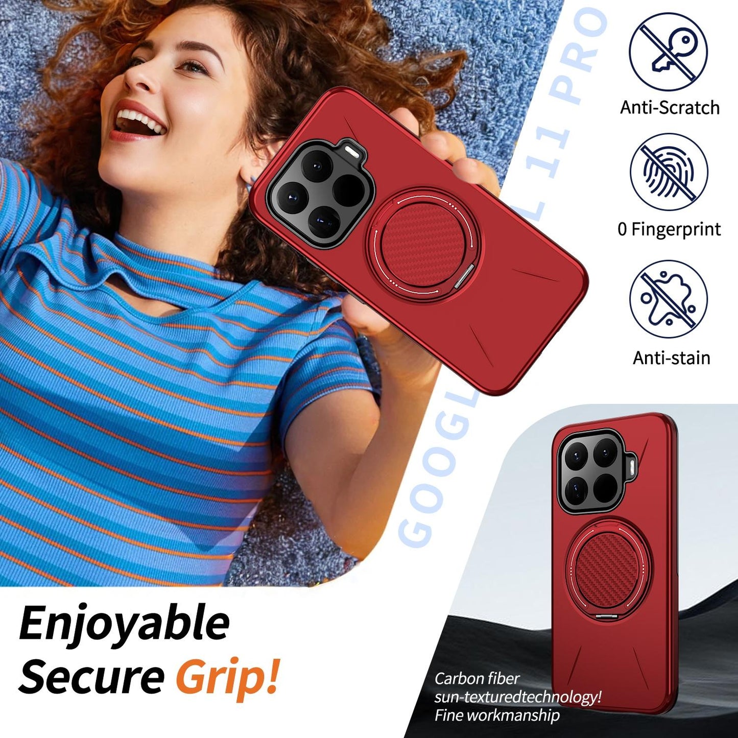 For Xiaomi 17T 5G Metal Rotation Holder MagSafe TPU Hybrid PC Phone Case(Red)