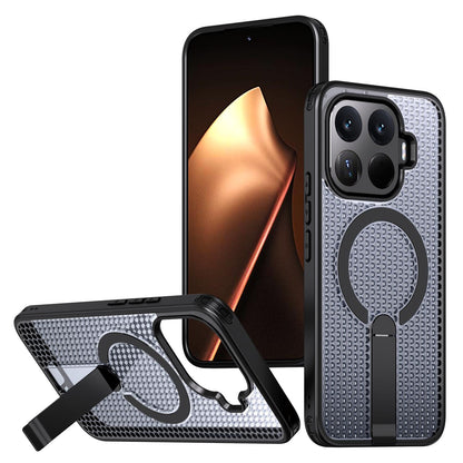 For Xiaomi 17T Pro 5G Honeycomb Cooling MagSafe Holder Phone Case(Black)