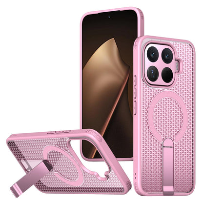 For Xiaomi 17T Pro 5G Honeycomb Cooling MagSafe Holder Phone Case(Pink)