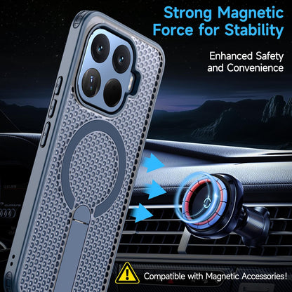 For Xiaomi 17T 5G Honeycomb Cooling MagSafe Holder Phone Case(Blue)