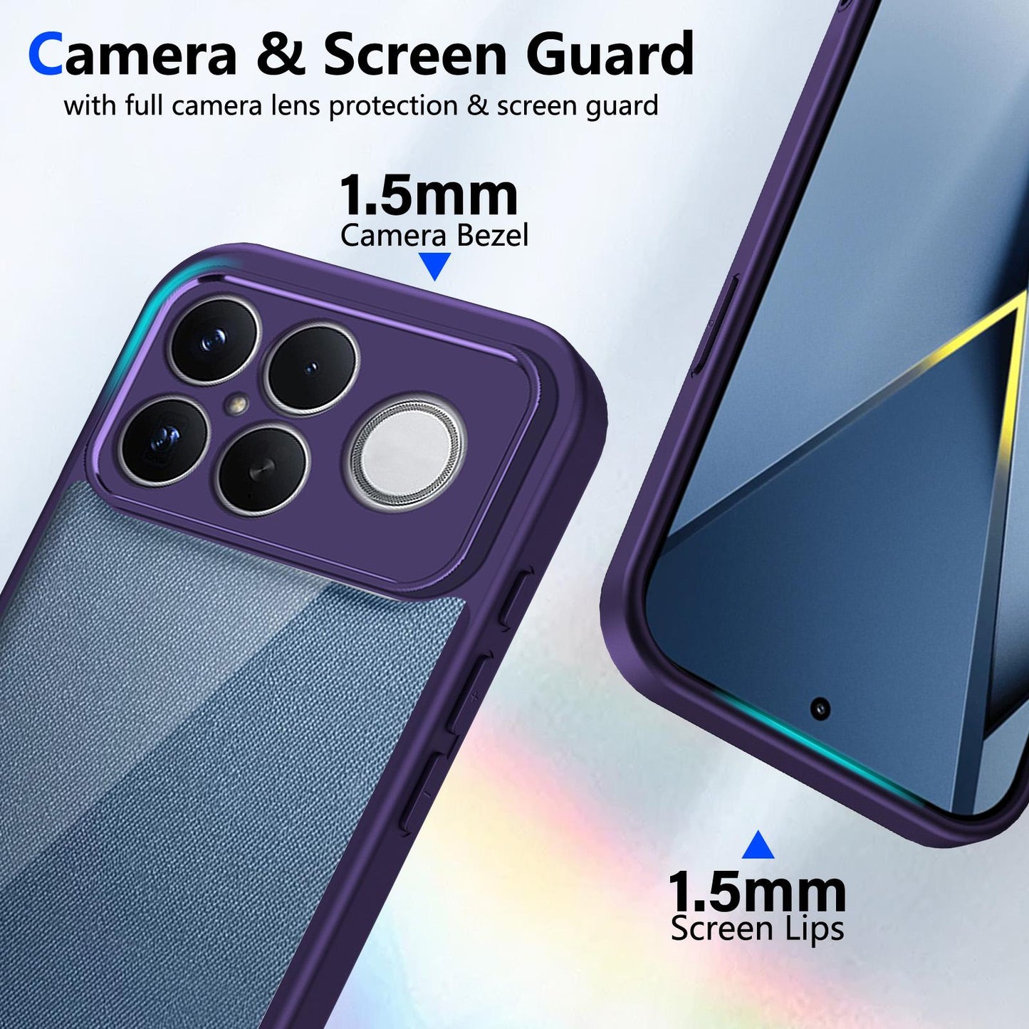 For Redmi K90 Pro Max / Poco F8 Ultra Matte PC Skin-feel Shockproof Phone Case(Purple)