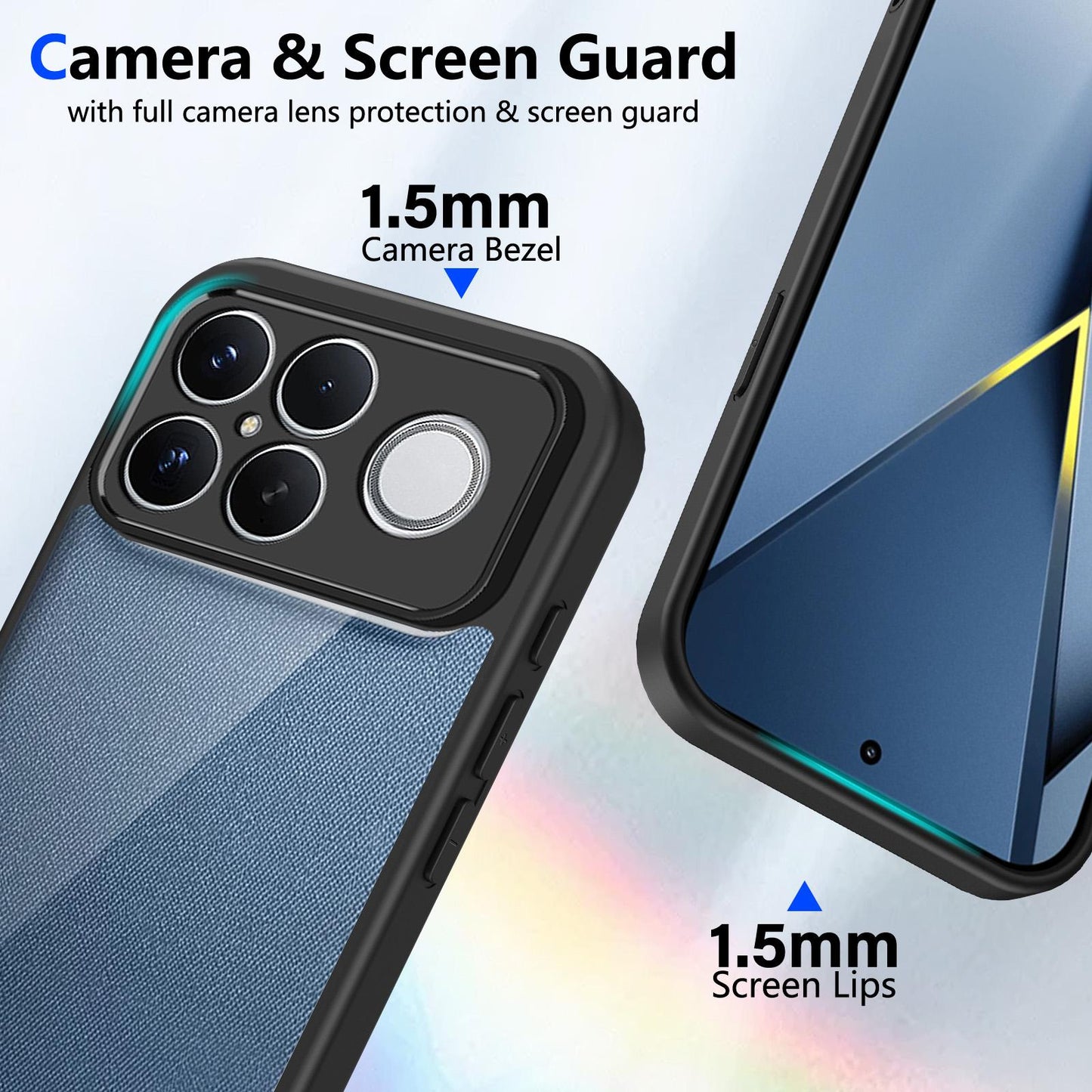 For Redmi K90 Pro Max / Poco F8 Ultra Matte PC Skin-feel Shockproof Phone Case(Black)