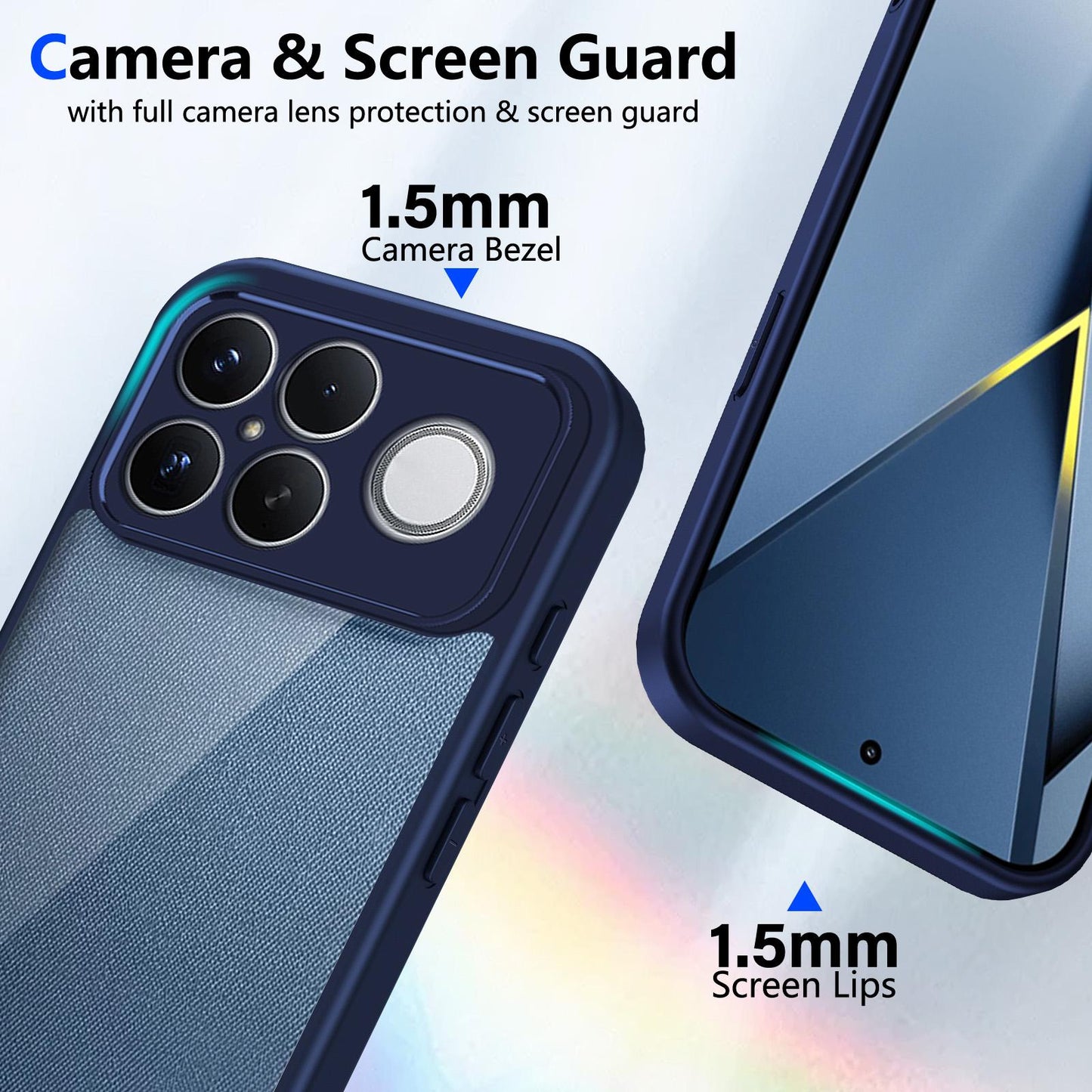 For Redmi K90 Pro Max / Poco F8 Ultra Matte PC Skin-feel Shockproof Phone Case(Blue)