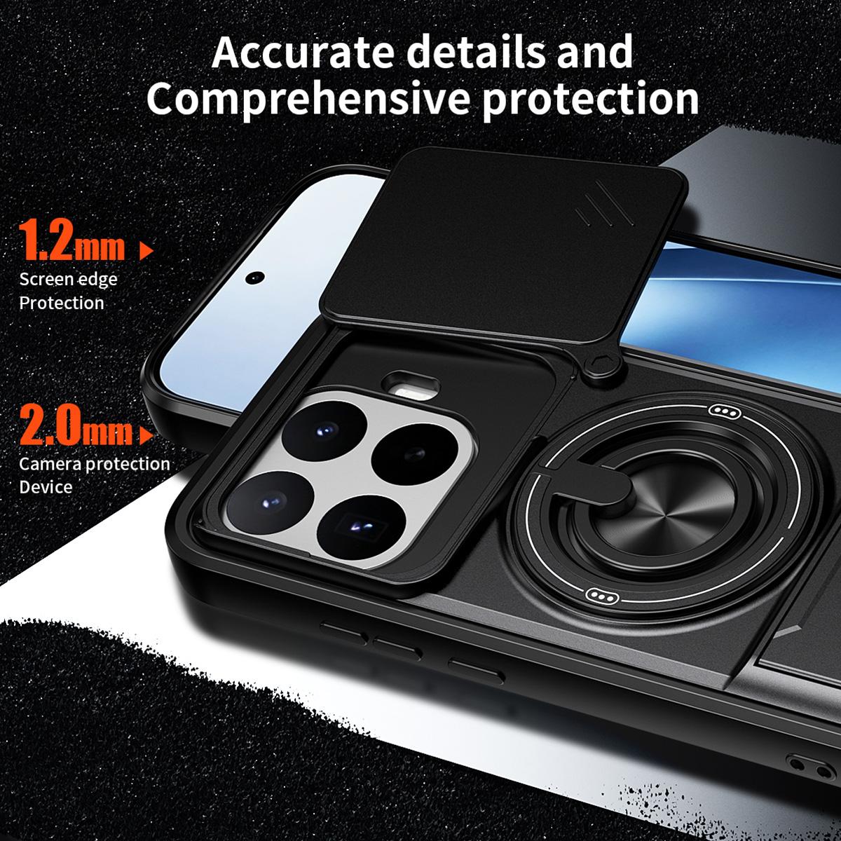 For Xiaomi 17T 5G Lens Sliding Window Multifunctional Magnetic Shockproof Phone Case - Royal Blue - EDA008902108A