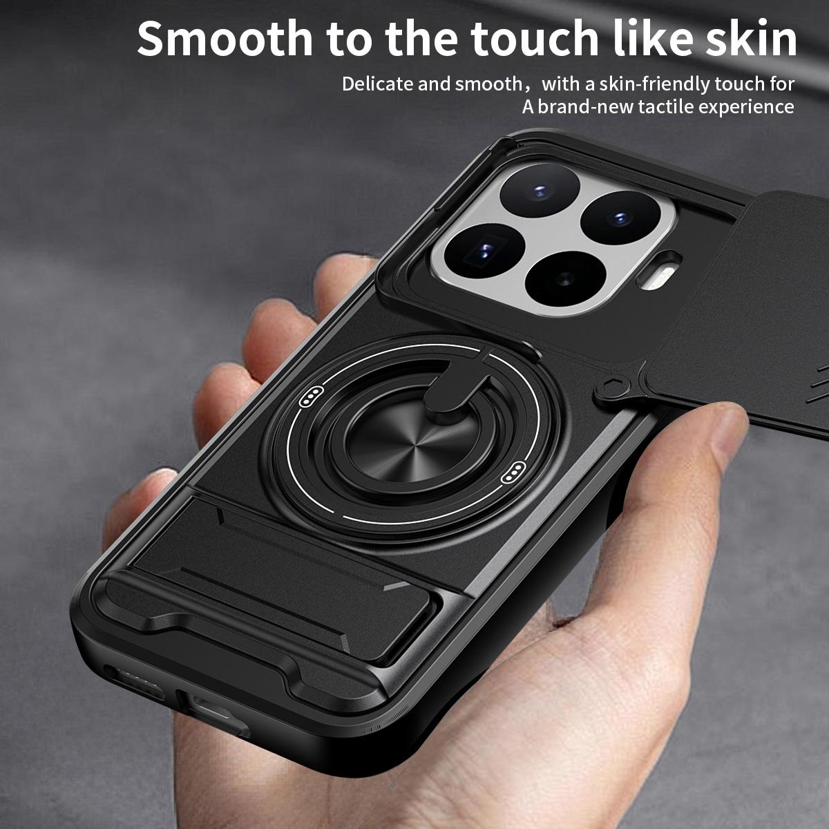 For Xiaomi 17T 5G Lens Sliding Window Multifunctional Magnetic Shockproof Phone Case - Black - EDA008902108B