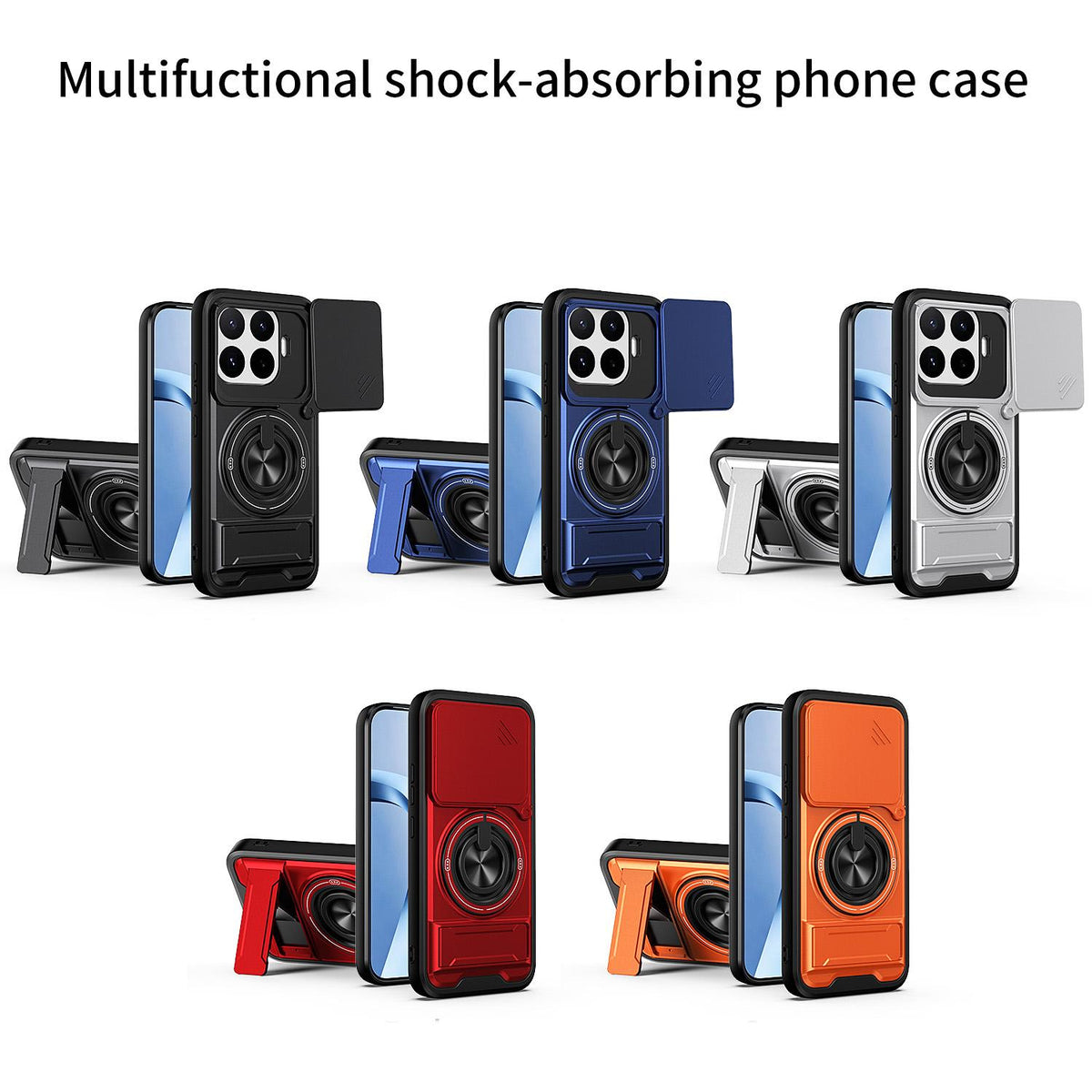 For Xiaomi 17T 5G Lens Sliding Window Multifunctional Magnetic Shockproof Phone Case - Titanium Gray - EDA008902108D
