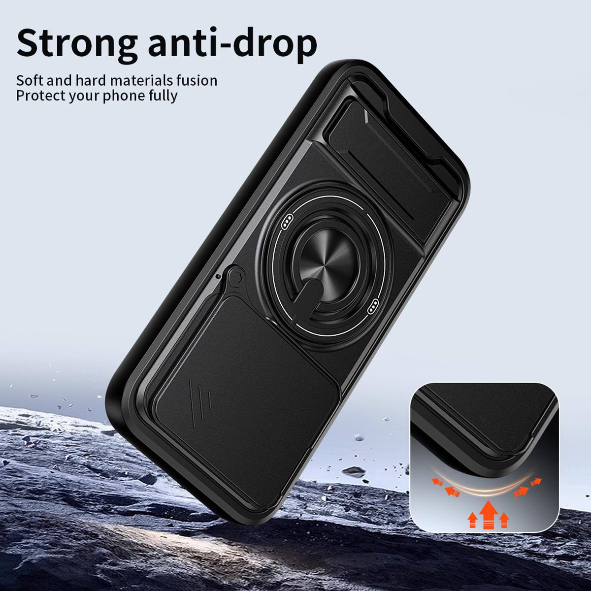 For Xiaomi 17T 5G Lens Sliding Window Multifunctional Magnetic Shockproof Phone Case - Titanium Gray - EDA008902108D