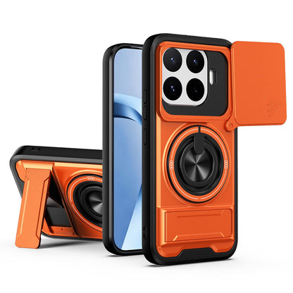 For Xiaomi 17T 5G Lens Sliding Window Multifunctional Magnetic Shockproof Phone Case - Orange - EDA008902108E