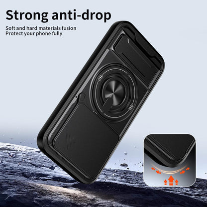 For Xiaomi 17T 5G Lens Sliding Window Multifunctional Magnetic Shockproof Phone Case - Orange - EDA008902108E