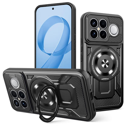 For Redmi K90 Pro Max / Poco F8 Ultra Armor Rotating Holder MagSafe Phone Case(Black)