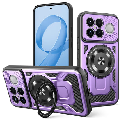 For Redmi K90 Pro Max / Poco F8 Ultra Armor Rotating Holder MagSafe Phone Case(Purple)