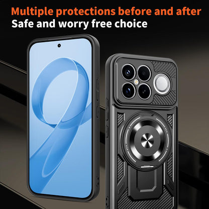 For Redmi K90 Pro Max / Poco F8 Ultra Armor Rotating Holder MagSafe Phone Case(Purple)