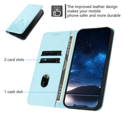 For Redmi K90 Pro Max / Poco F8 Ultra 5G Tulips Butterfly Pattern Magnetic Vegan Leather Phone Case(Light Blue)