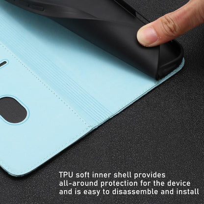 For Redmi K90 Pro Max / Poco F8 Ultra 5G Tulips Butterfly Pattern Magnetic Vegan Leather Phone Case(Light Blue)