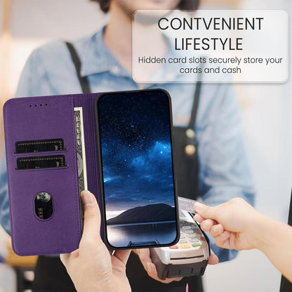 For Redmi K90 Pro Max / Poco F8 Ultra 5G Tulips Butterfly Pattern Magnetic Vegan Leather Phone Case(Dark Purple)