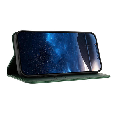 For Redmi K90 Pro Max / Poco F8 Ultra 5G Tulips Butterfly Pattern Magnetic Vegan Leather Phone Case(Dark Green)