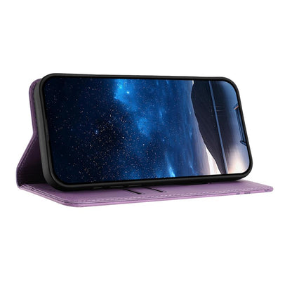 For Redmi K90 Pro Max / Poco F8 Ultra 5G Tulips Butterfly Pattern Magnetic Vegan Leather Phone Case(Light Purple)