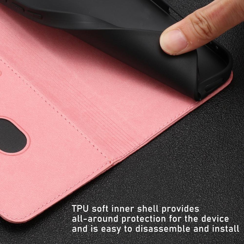 For Redmi K90 Pro Max / Poco F8 Ultra 5G Tulips Butterfly Pattern Magnetic Vegan Leather Phone Case(Pink)