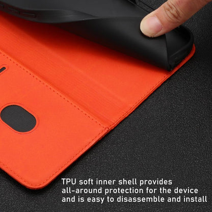 For Redmi K90 Pro Max / Poco F8 Ultra 5G Tulips Butterfly Pattern Magnetic Vegan Leather Phone Case(Orange)