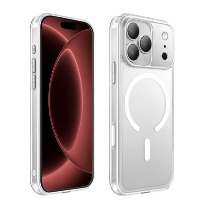 For iPhone 18 Pro XDcase Frosted Transparent Magnetic Shockproof Phone Case - White - EDA008952105D