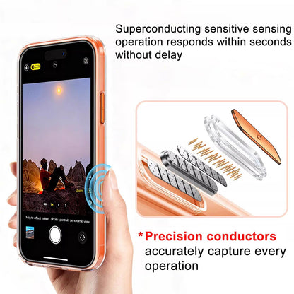 For iPhone 18 Pro Max XDcase Frosted Transparent Magnetic Shockproof Phone Case - Blue - EDA008952104B