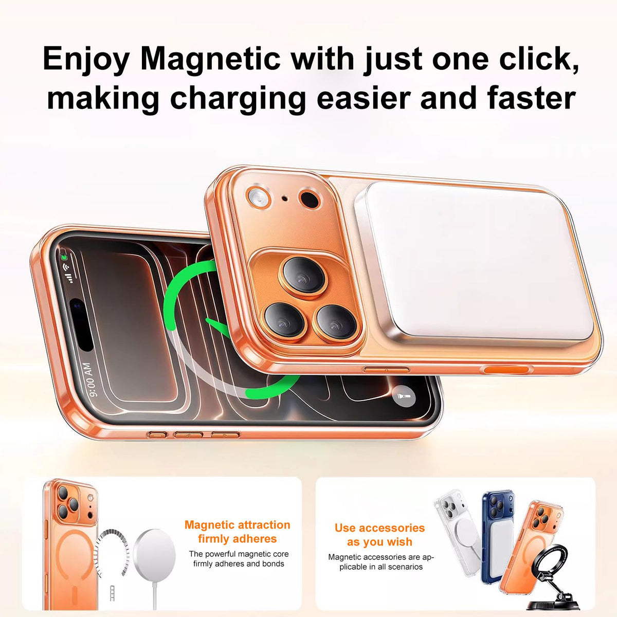 For iPhone 18 Pro Max XDcase Frosted Transparent Magnetic Shockproof Phone Case - Blue - EDA008952104B