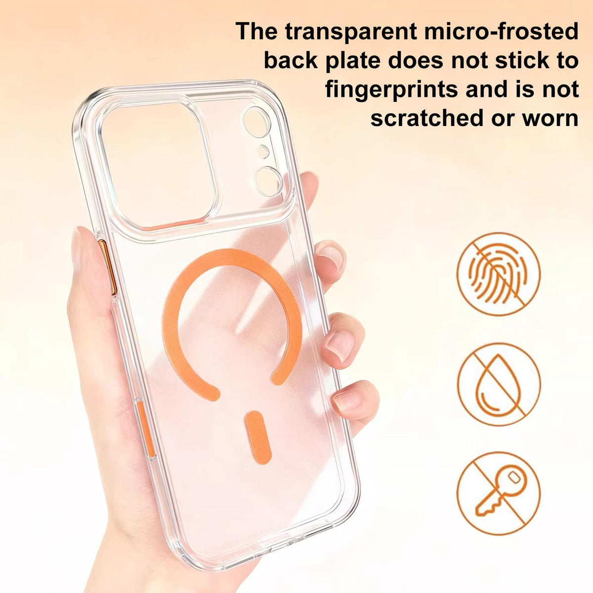 For iPhone 18 Pro Max XDcase Frosted Transparent Magnetic Shockproof Phone Case - Blue - EDA008952104B