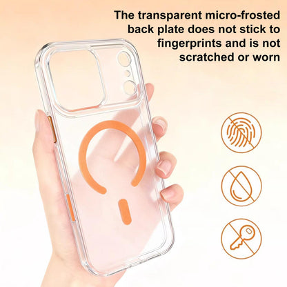 For iPhone 18 Pro Max XDcase Frosted Transparent Magnetic Shockproof Phone Case - Blue - EDA008952104B