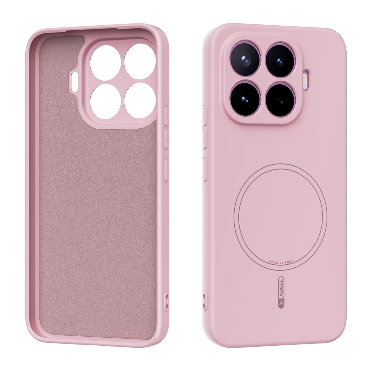For Xiaomi 17T Pro 5G ABEEL Skin-friendly Feel Magsafe Liquid Silicone Phone Case - Pink - EDA008961202B