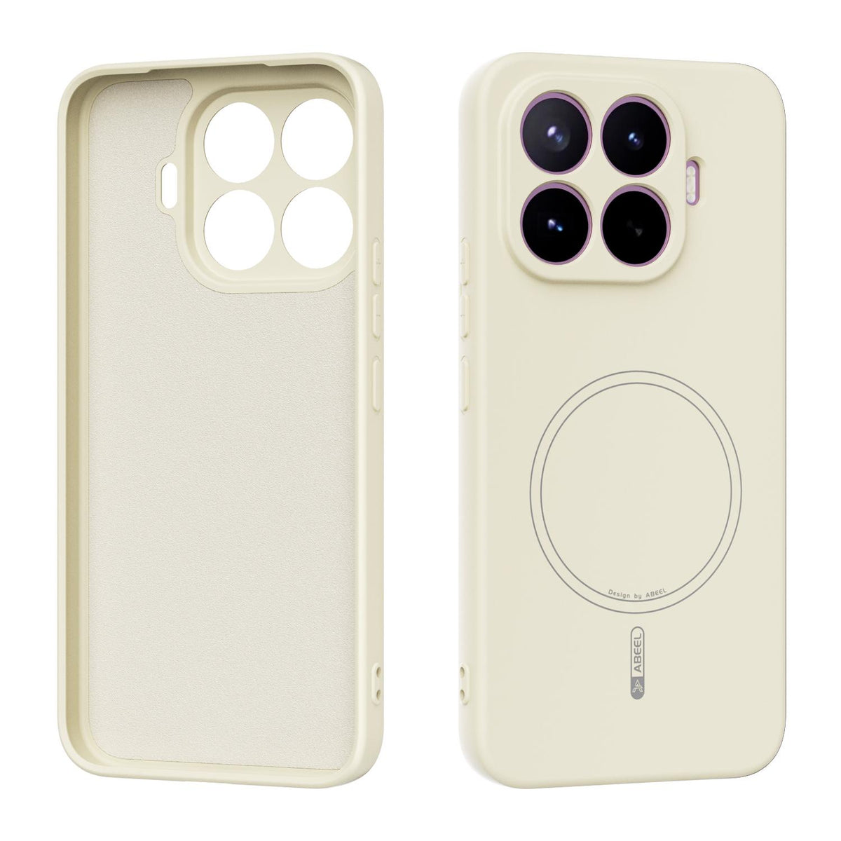For Xiaomi 17T Pro 5G ABEEL Skin-friendly Feel Magsafe Liquid Silicone Phone Case - Yellow - EDA008961202D