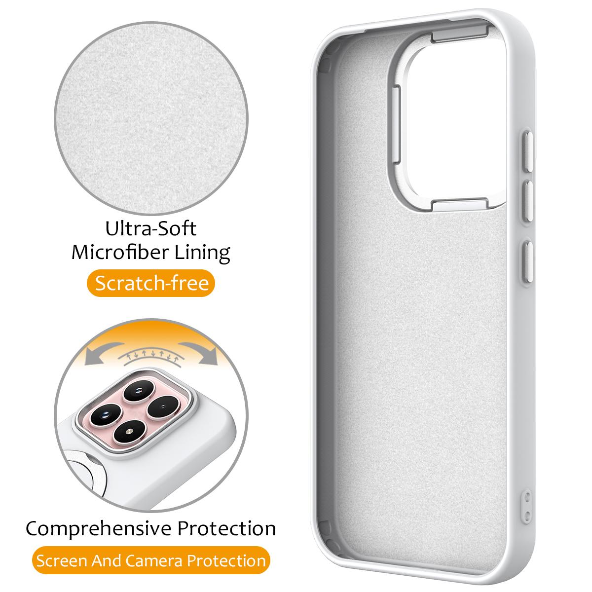 For Xiaomi 17 5G Gen1.5 Pivot Ring Holder TPU Hybrid PC Phone Case - White - EDA008974003A