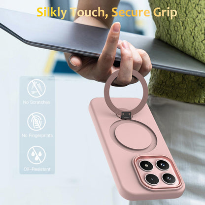 For Xiaomi 17 5G Gen1.5 Pivot Ring Holder TPU Hybrid PC Phone Case - Pink - EDA008974003B
