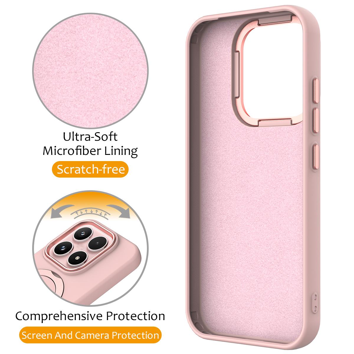For Xiaomi 17 5G Gen1.5 Pivot Ring Holder TPU Hybrid PC Phone Case - Pink - EDA008974003B