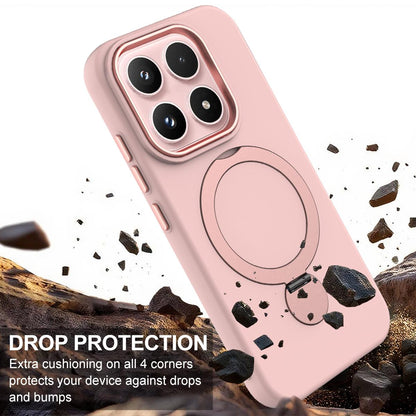 For Xiaomi 17 5G Gen1.5 Pivot Ring Holder TPU Hybrid PC Phone Case - Pink - EDA008974003B