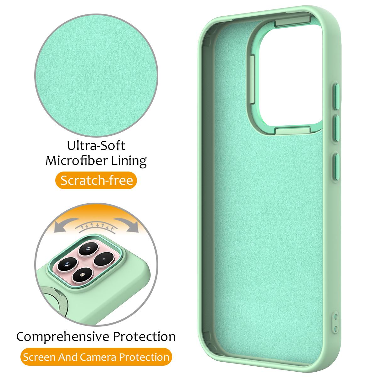 For Xiaomi 17 5G Gen1.5 Pivot Ring Holder TPU Hybrid PC Phone Case - Green - EDA008974003D