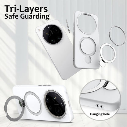 For Xiaomi 17 Ultra Gen1.5 Pivot Ring Holder TPU Hybrid PC Phone Case - White - EDA008974004A